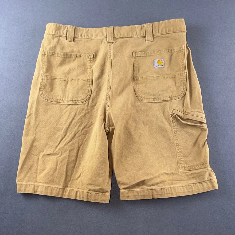 Carhartt Rugged Flex Relaxed Fit Canvas Work Shorts Tan BS2514-M Mens 38